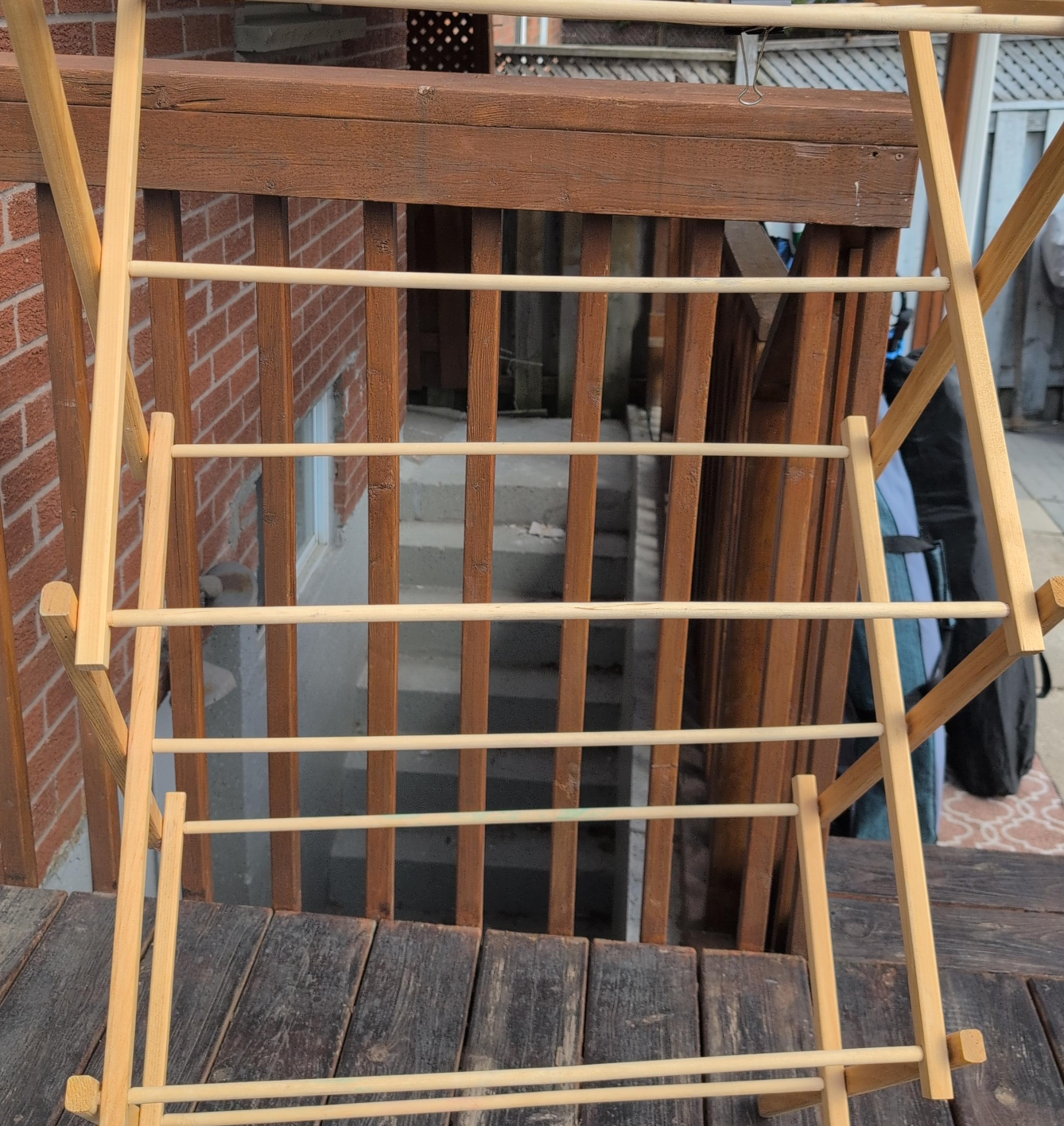 Wooden Clothes Drying Rack thumbnail