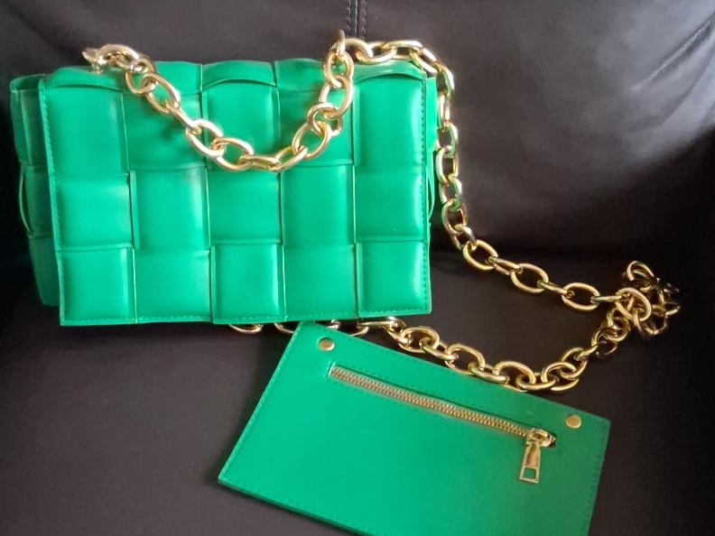 Green Woven Chain Bag thumbnail