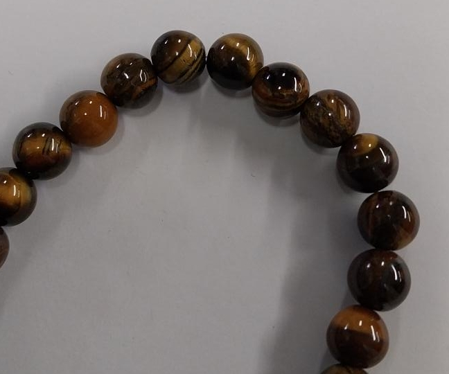 Tigreye Stone Bead Bracelet