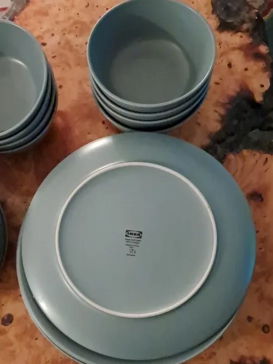 IKEA 18-Piece Dinnerware Set, Light Green