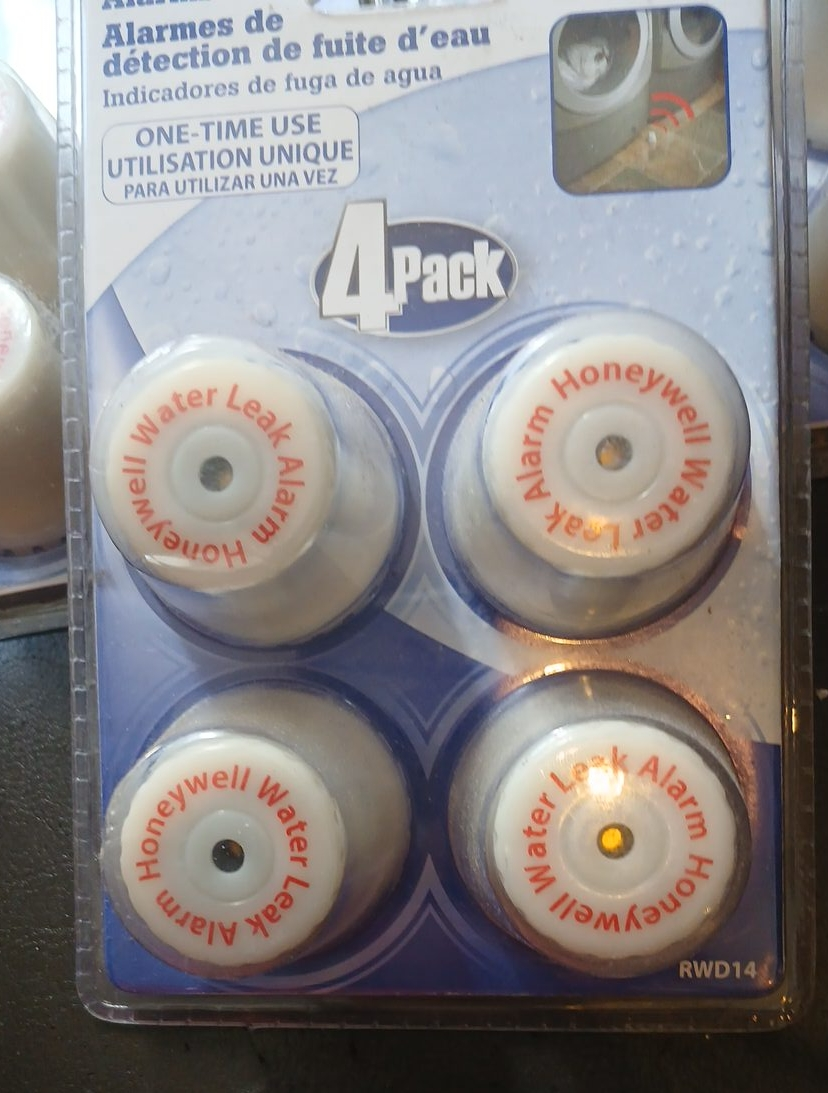 Honeywell Water Leak Alarm 4-Pack, New