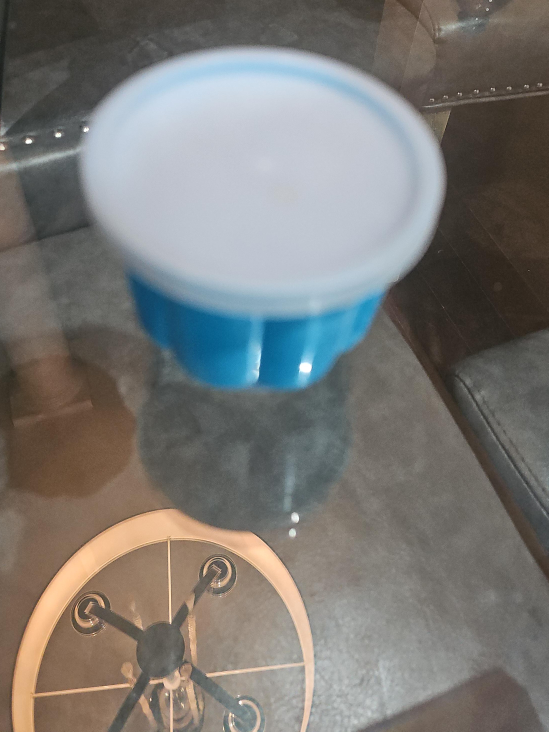 Blue Plastic jelly / pudding mold thumbnail