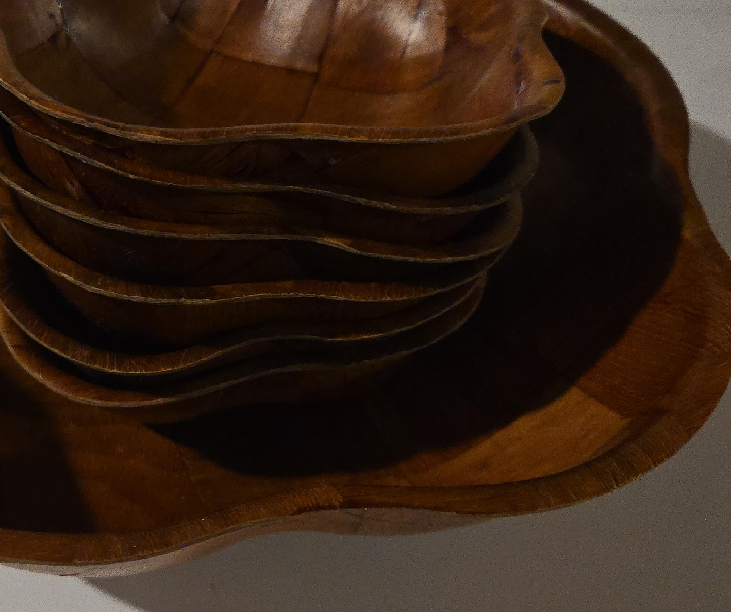 Wooden Woven Bowls - Set of 6 thumbnail