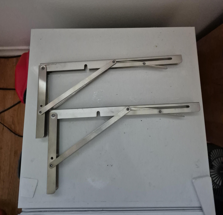 Folding Shelf Brackets - Pair