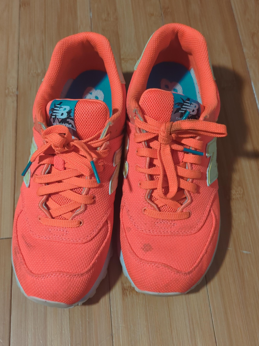 New Balance 574 Orange Sneakers - Size 8.5 thumbnail