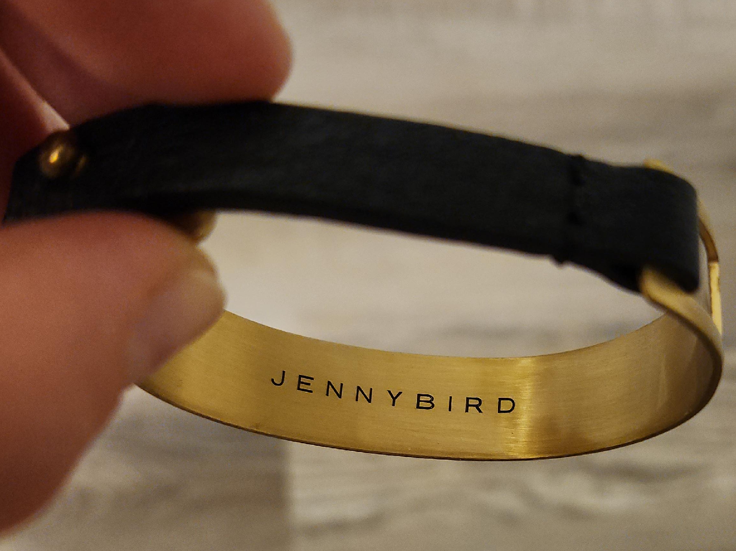 Jenny Bird Black & Gold Bangle Bracelet