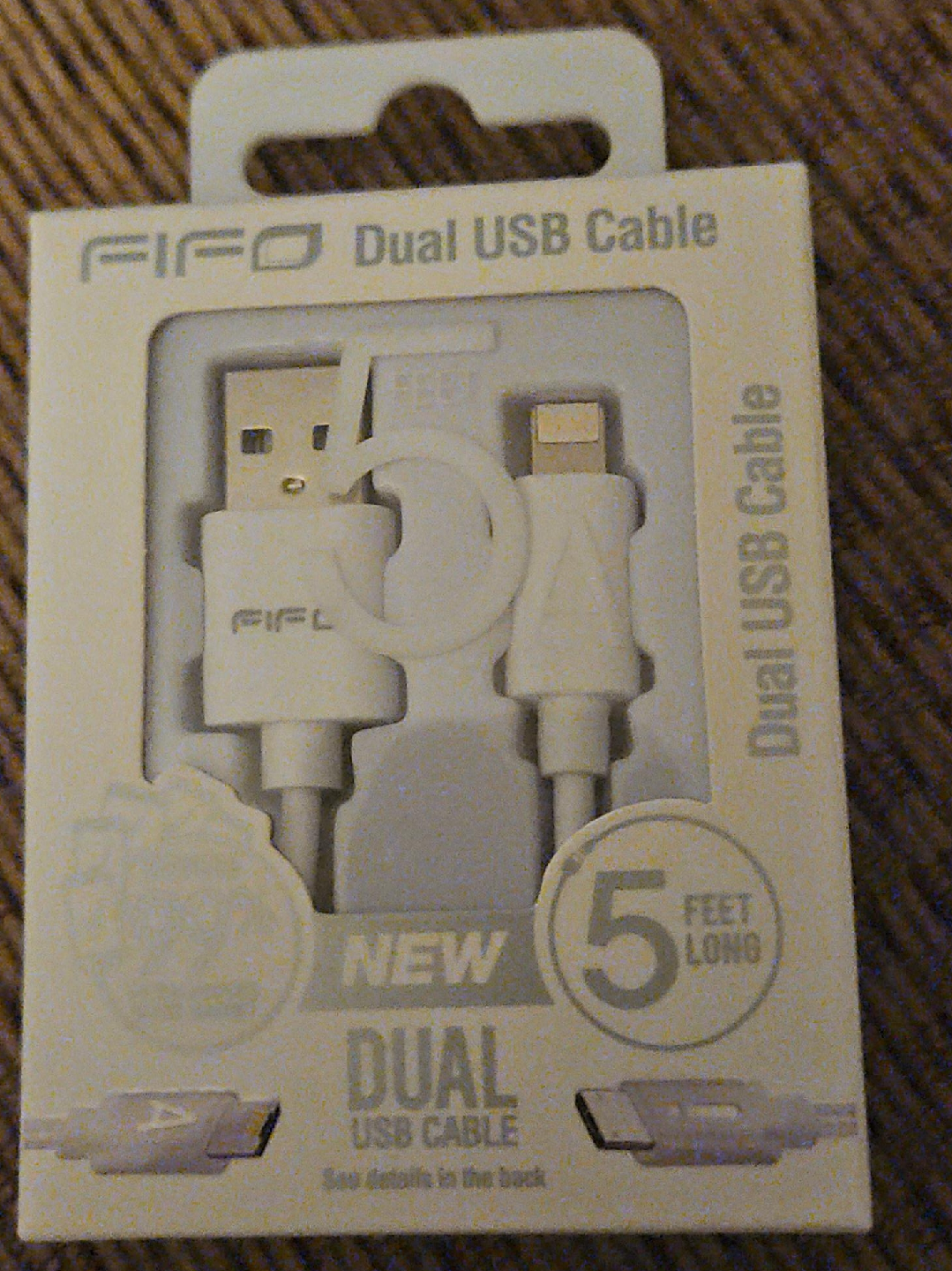 FIFO Dual USB Cable - New in Box! thumbnail