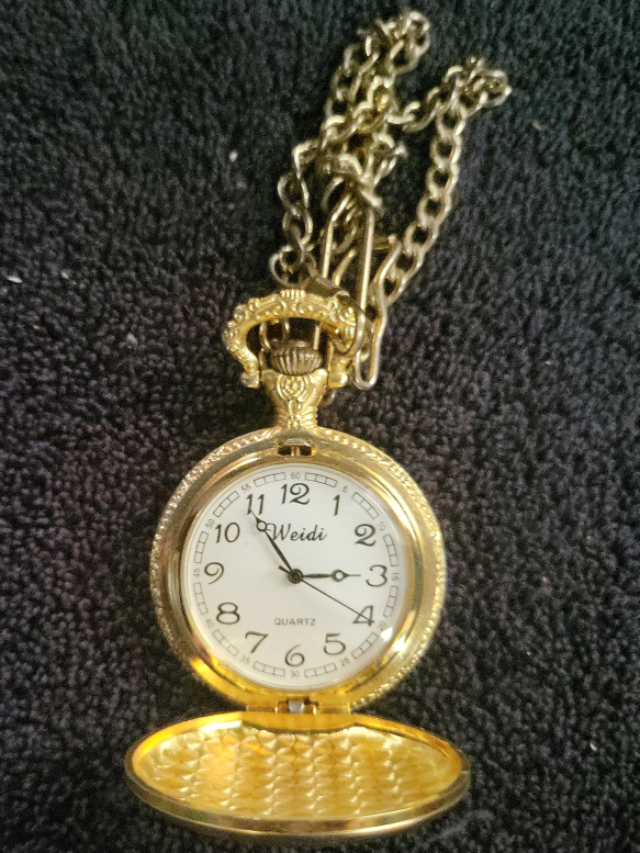 Weidi Quartz Gold Pocket Watch with Chain thumbnail