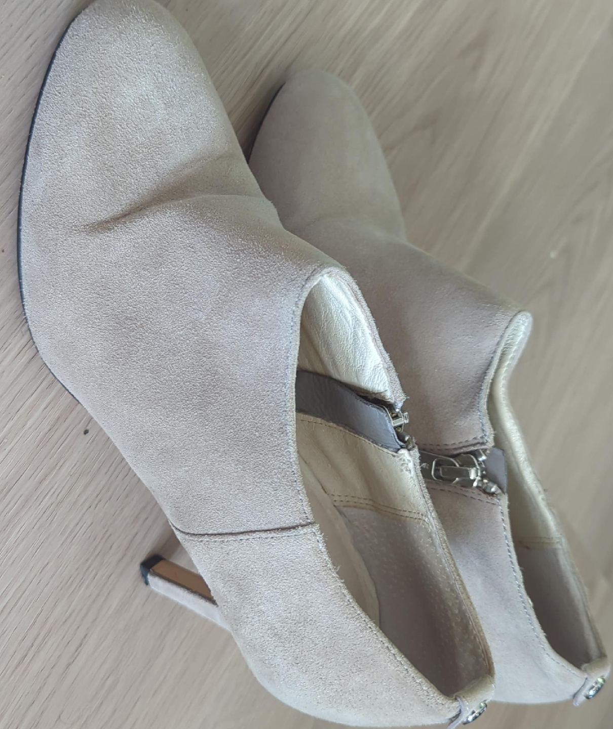 Beige Suede Ankle Boots thumbnail