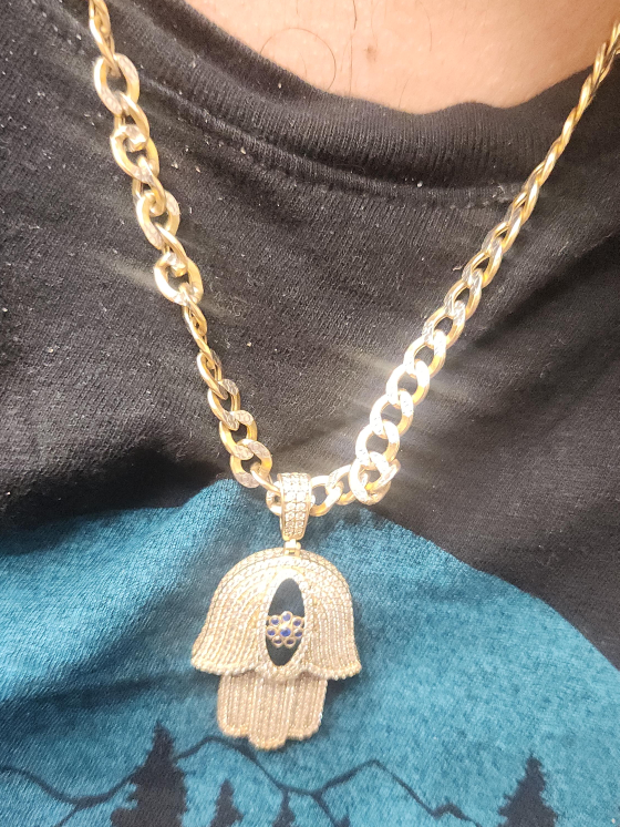 Gold Hamsa Hand Chain thumbnail