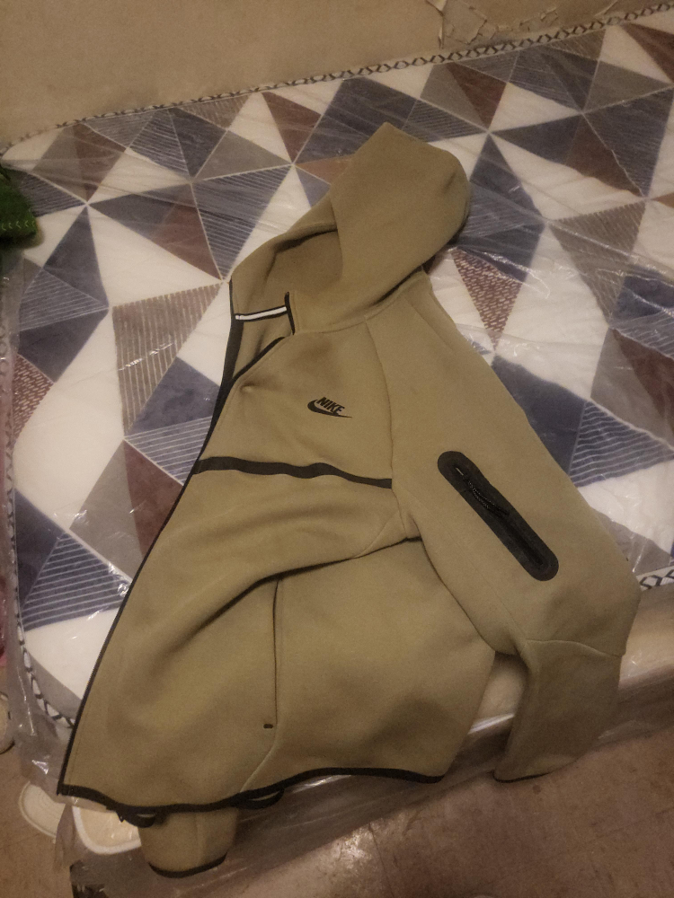 Nike Tech Fleece Full Zip Hoodie - Tan thumbnail