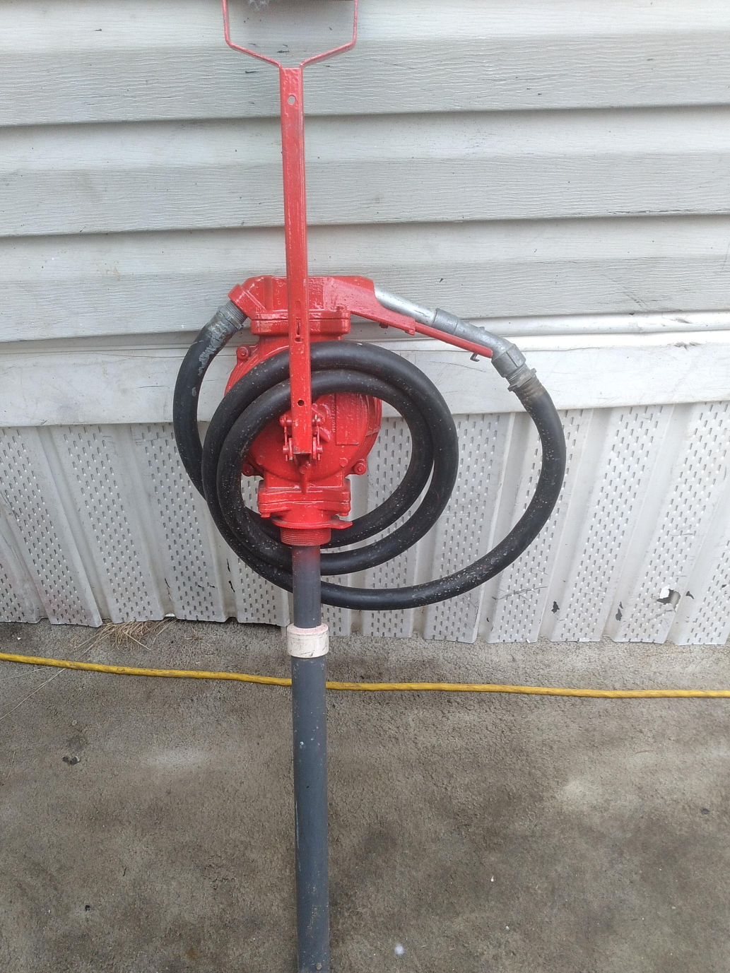 Red Hand Operated Piston Pump