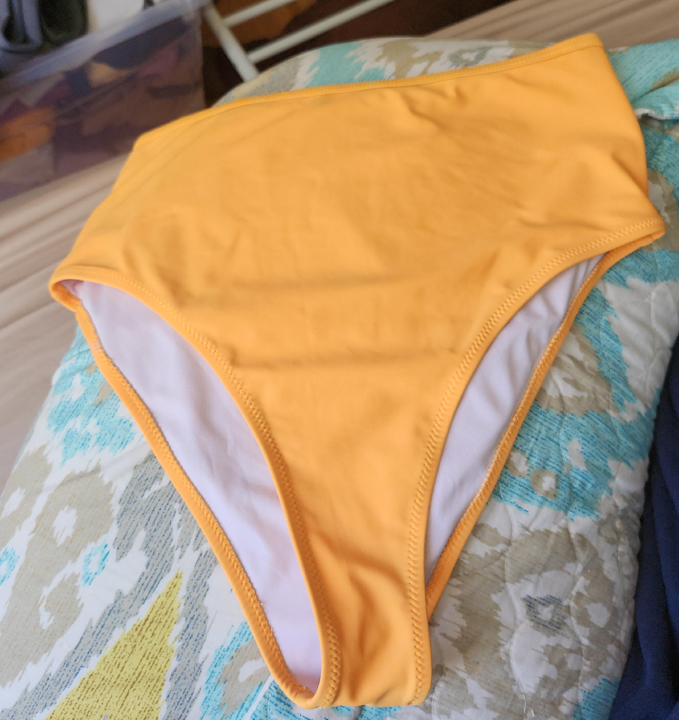 Orange High-Waisted Swimsuit Bottoms thumbnail
