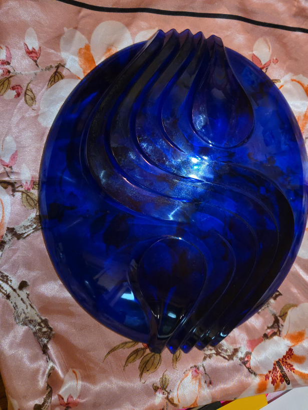 Blue Art Glass Bowl thumbnail