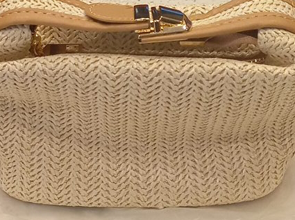 Brand New Women's Straw Crossbody Bag - Beige