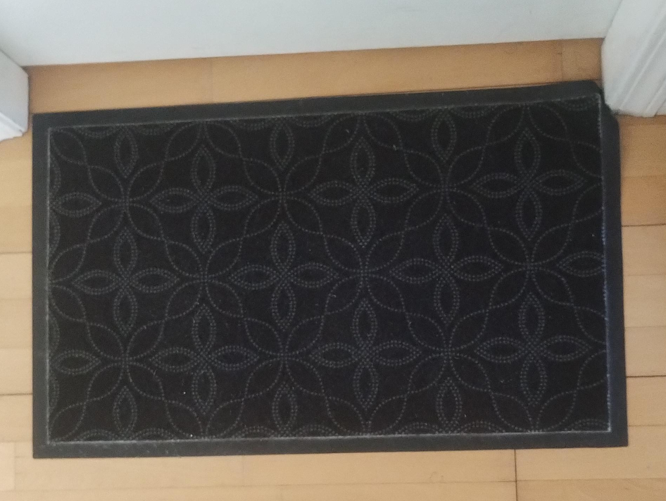 Black Patterned Floor Mat thumbnail