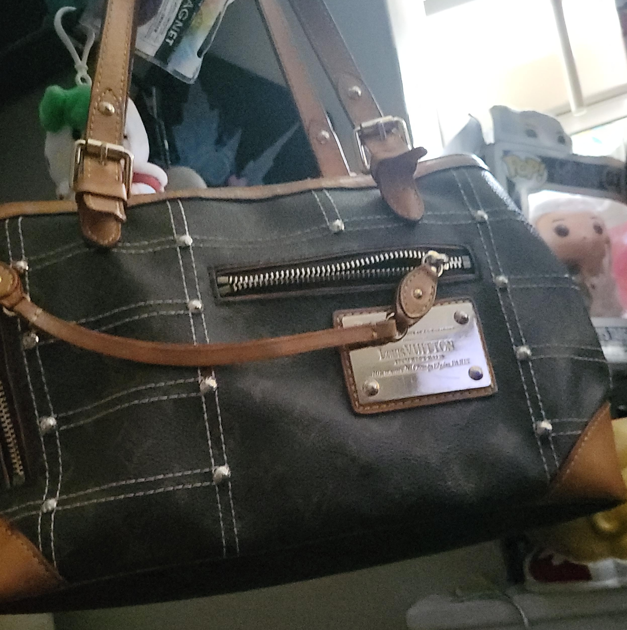 Louis Vuitton Brown Leather Handbag thumbnail