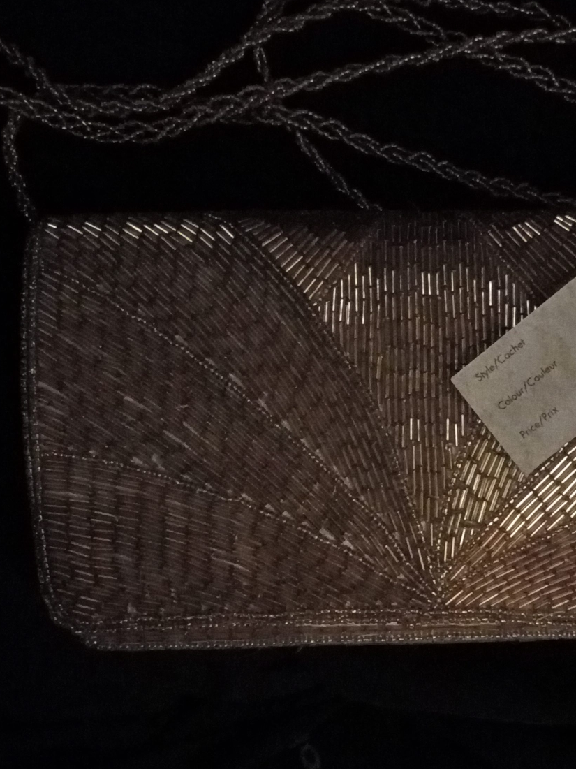 Beaded Evening Bag with Chain Strap thumbnail