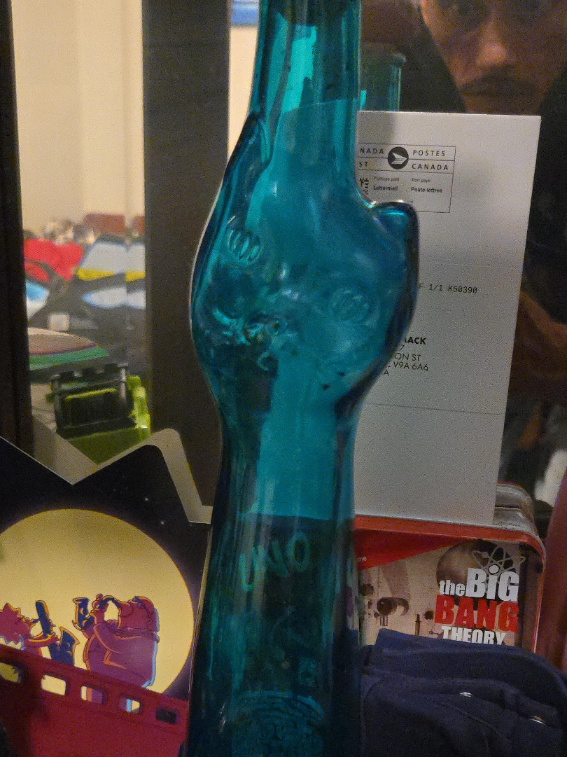 Teal Glass Bottle
