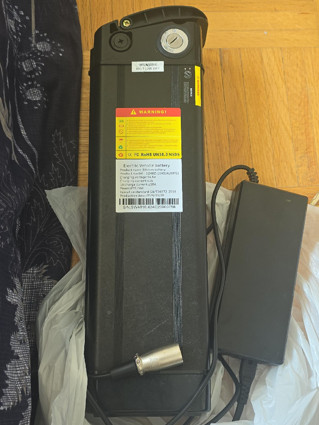 Electric Vehicle Lithium Battery DZ48Z-10AS thumbnail