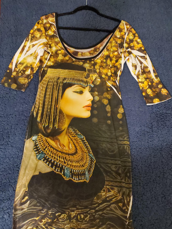 Egyptian Queen Print Dress thumbnail