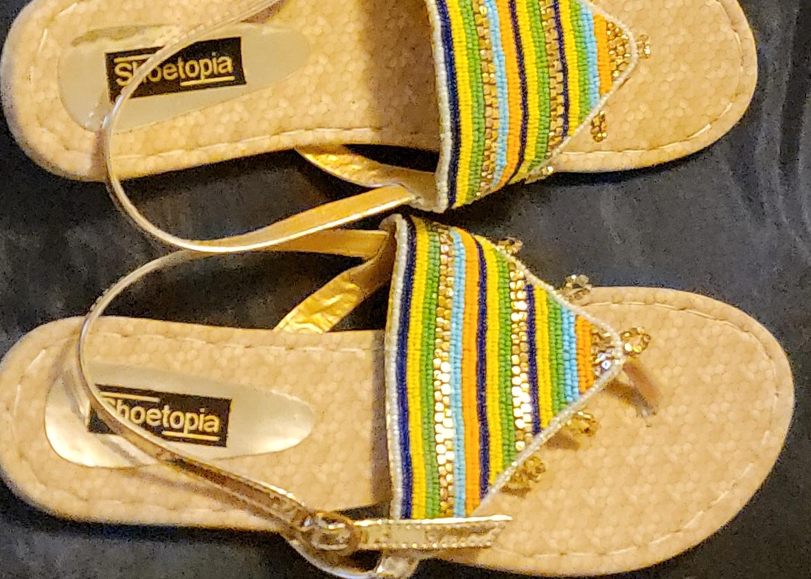 Shoetopia Beaded Sandals thumbnail