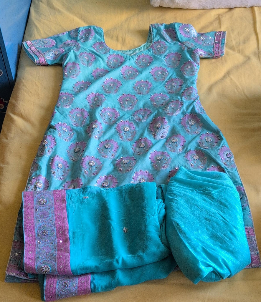 Punjabi Suit - Turquoise thumbnail