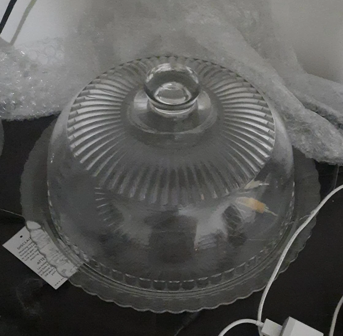Glass Cake Dome and Stand