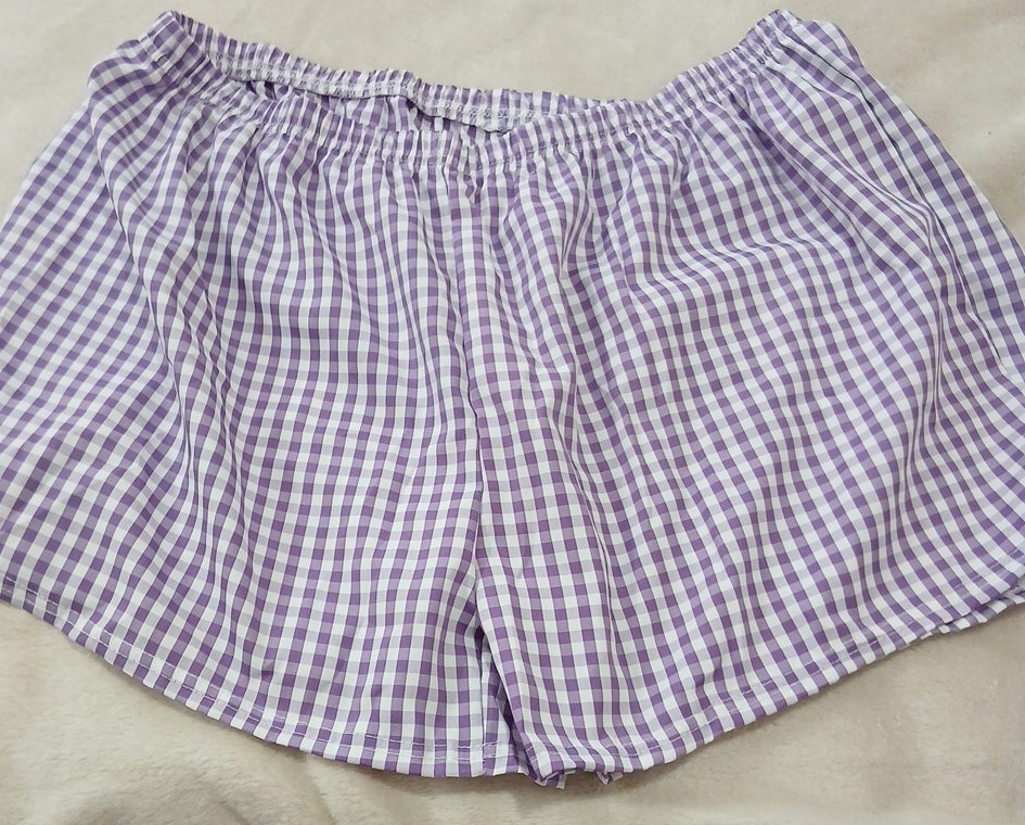 Purple Gingham Shorts