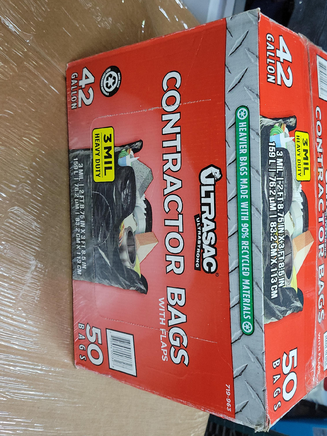 Ultrasac Contractor Bags 42 Gallon (50 Bags) thumbnail