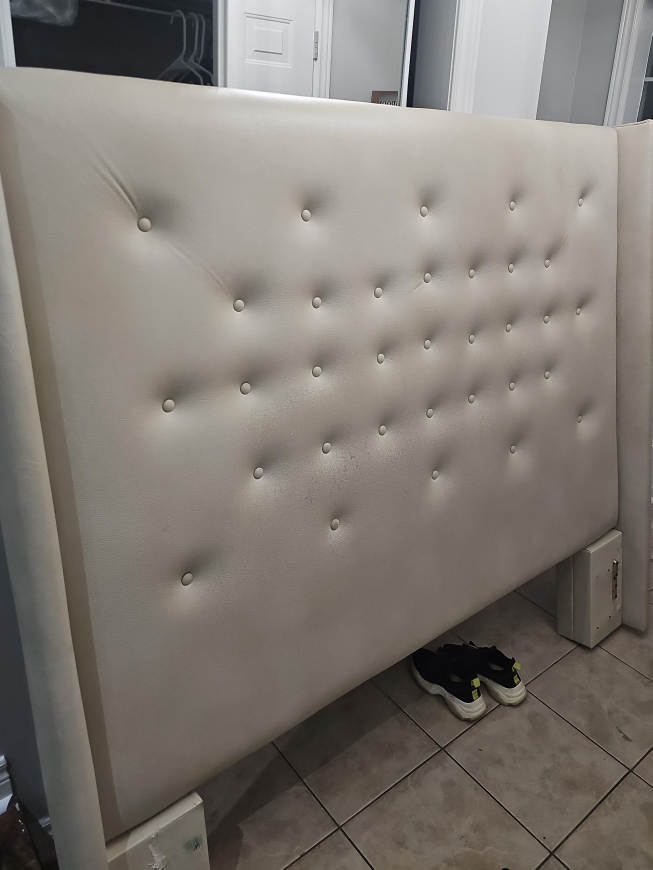 Upholstered Headboard - Cream thumbnail
