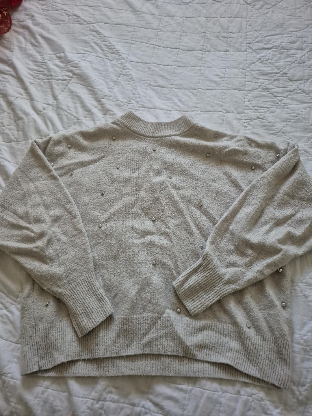 Pearl Detail Knit Sweater
