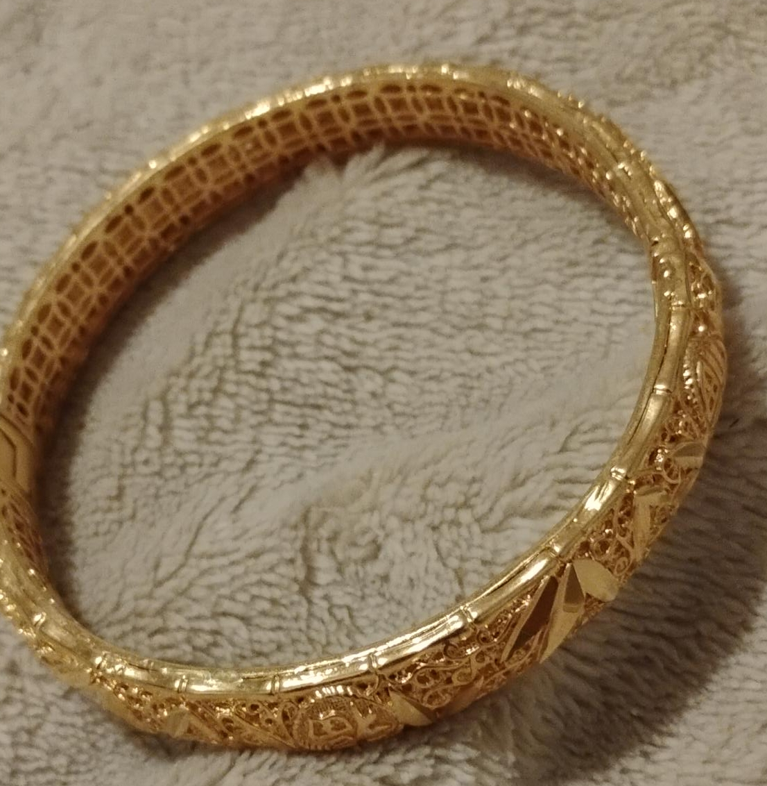 Gold Covered Bangle Bracelet