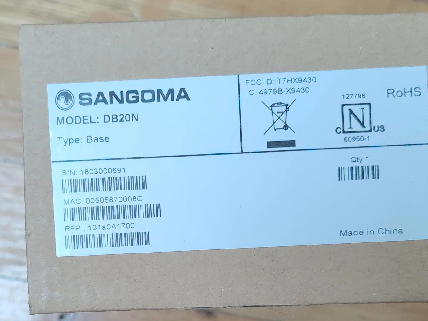 Sangoma DB20N Base