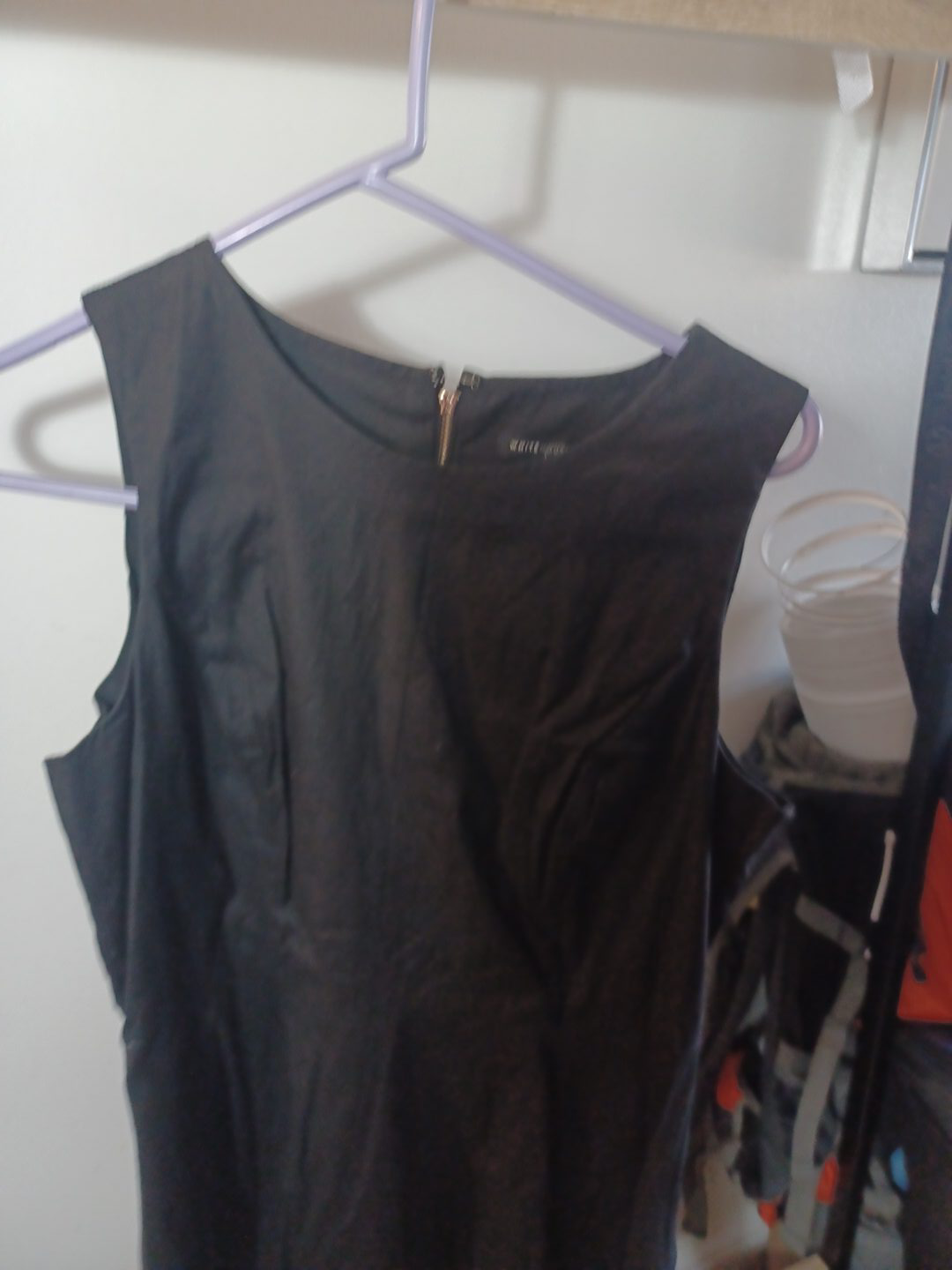 RW&CO Black Sleeveless Peplum Top - Size Small