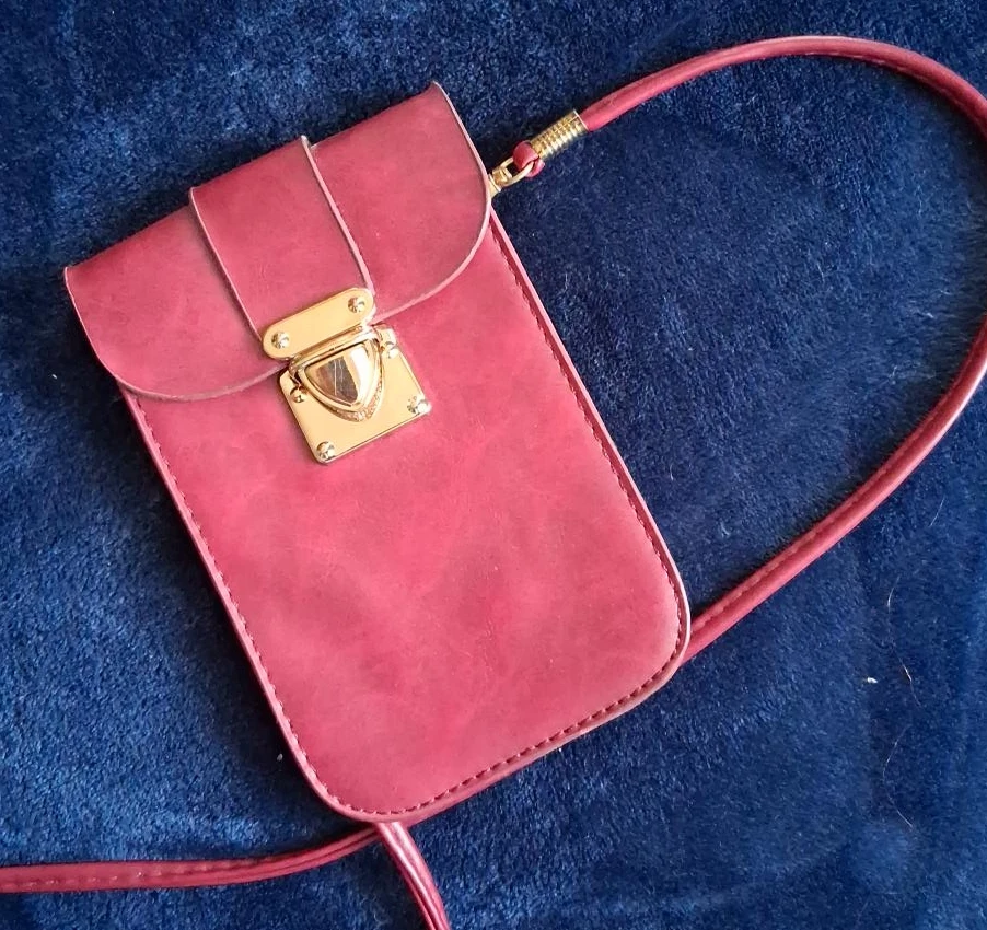 Burgundy Cell Phone Crossbody Bag thumbnail