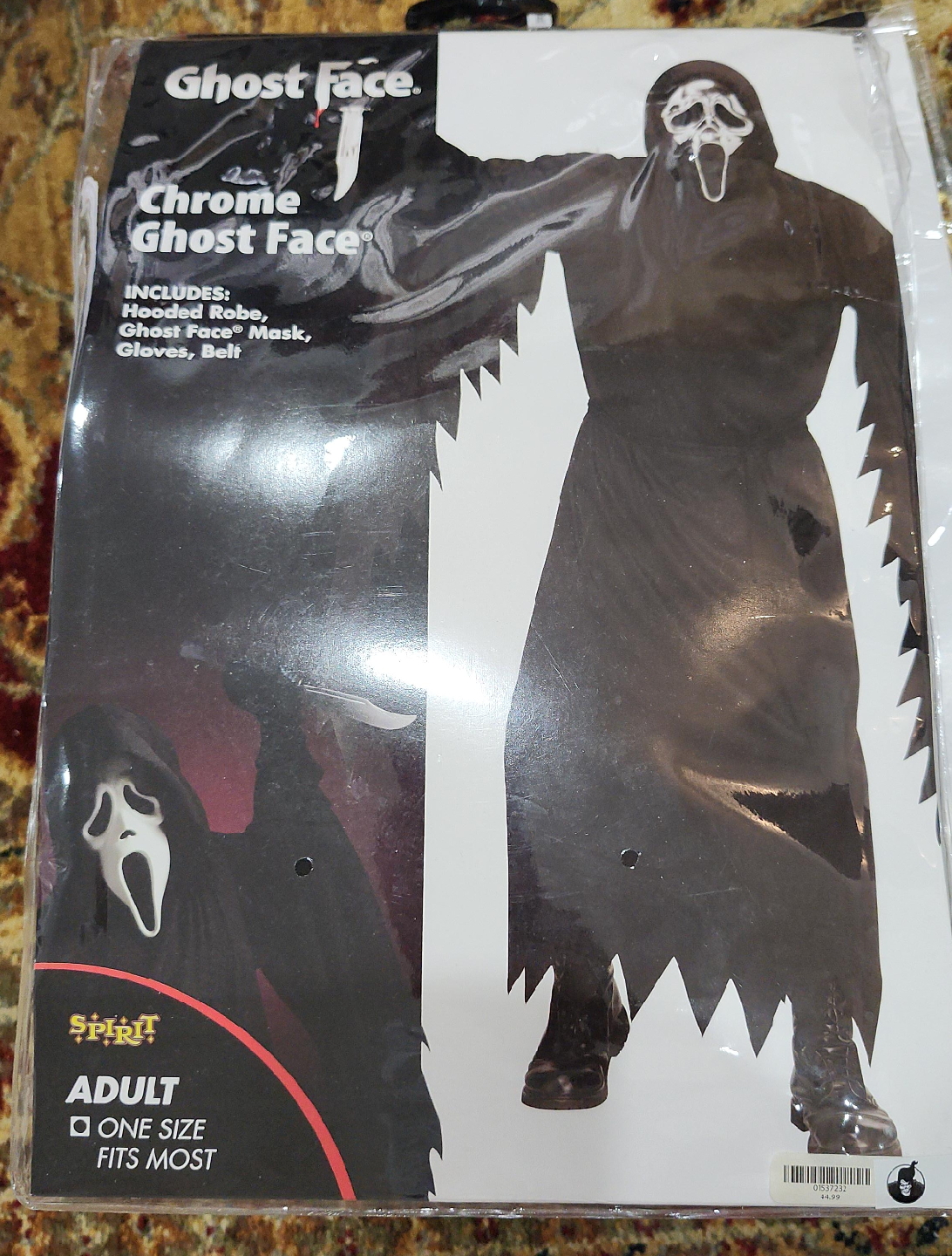 Ghost Face Chrome Costume - One Size