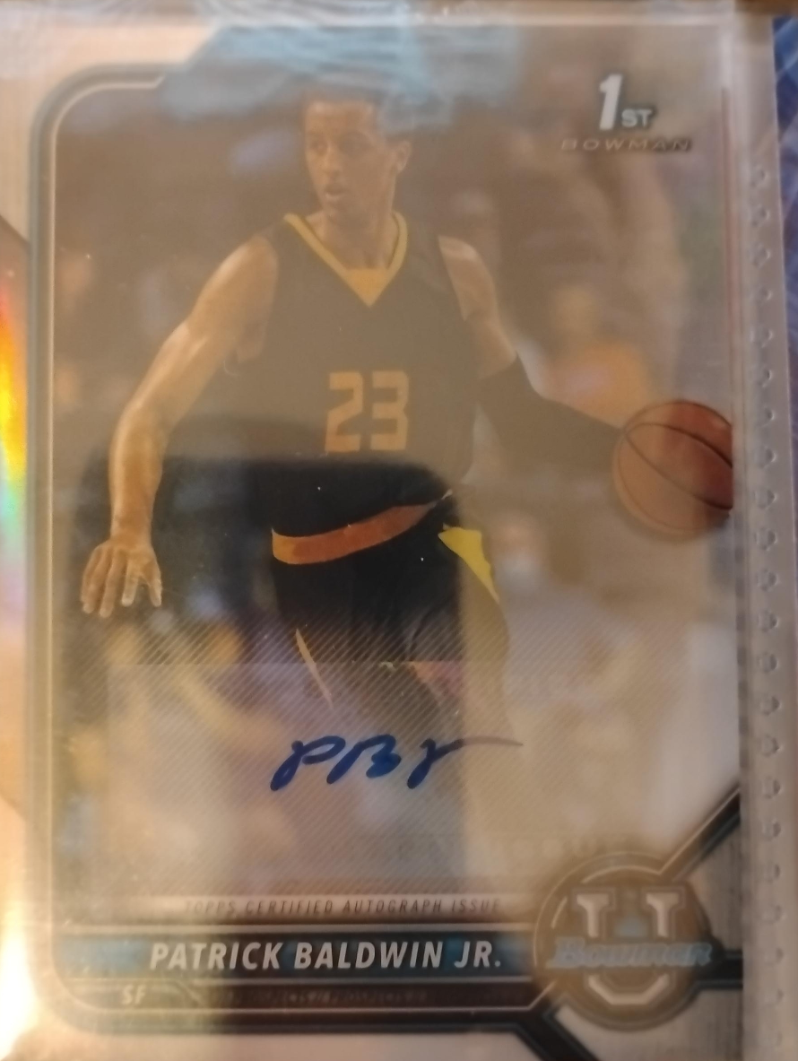 Patrick Baldwin Jr. Bowman Chrome Prospect Auto Card