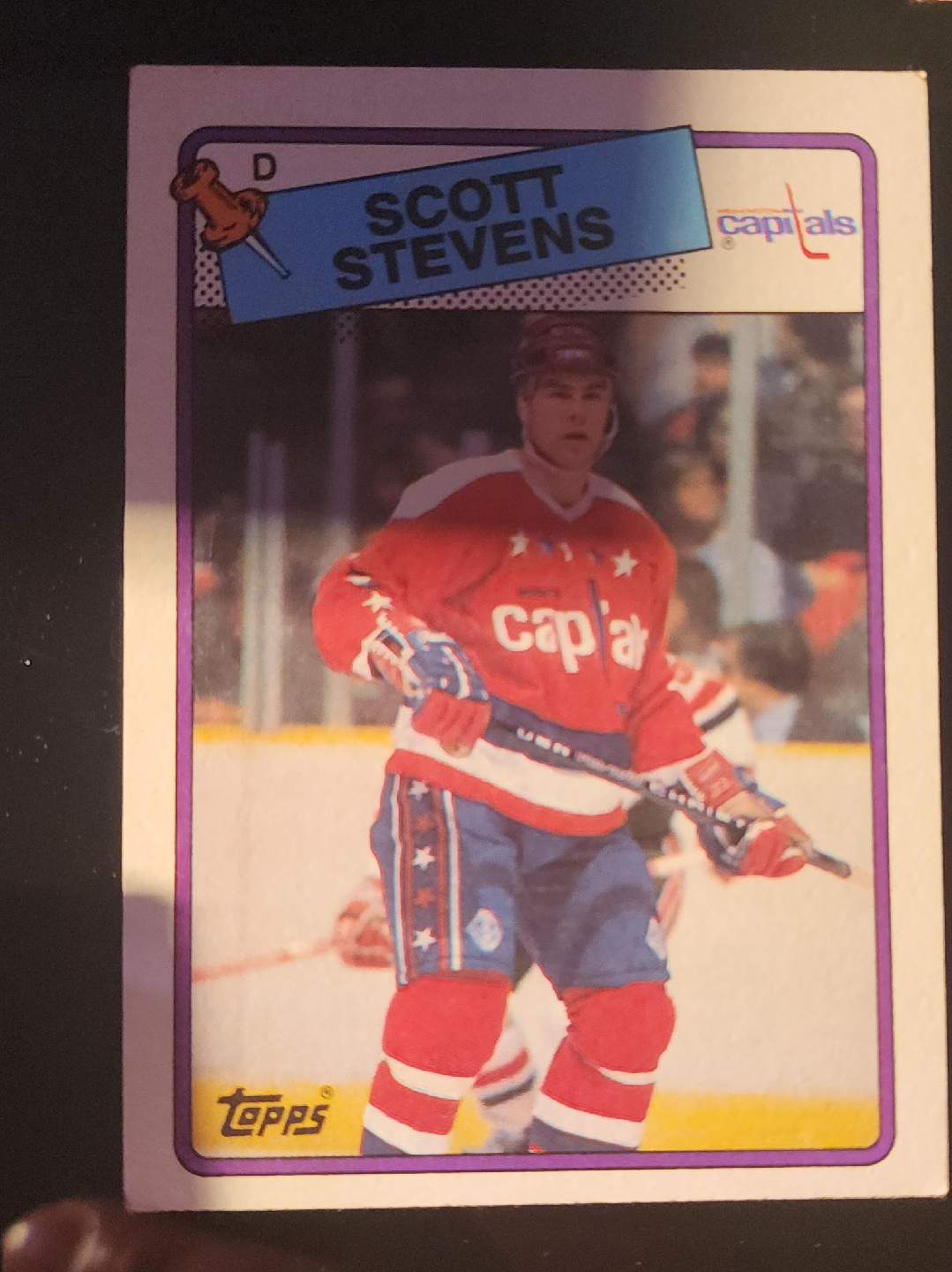 Topps Scott Stevens Capitals Hockey Card thumbnail