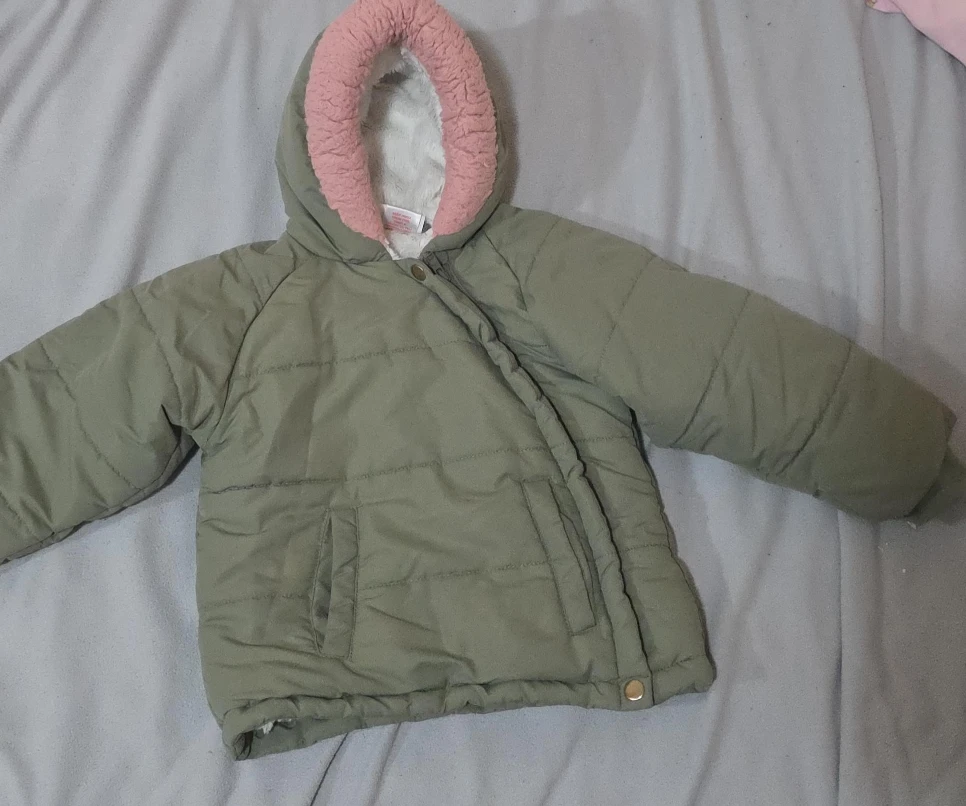 Nula Bug 4T Olive Green Padded Winter Coat thumbnail
