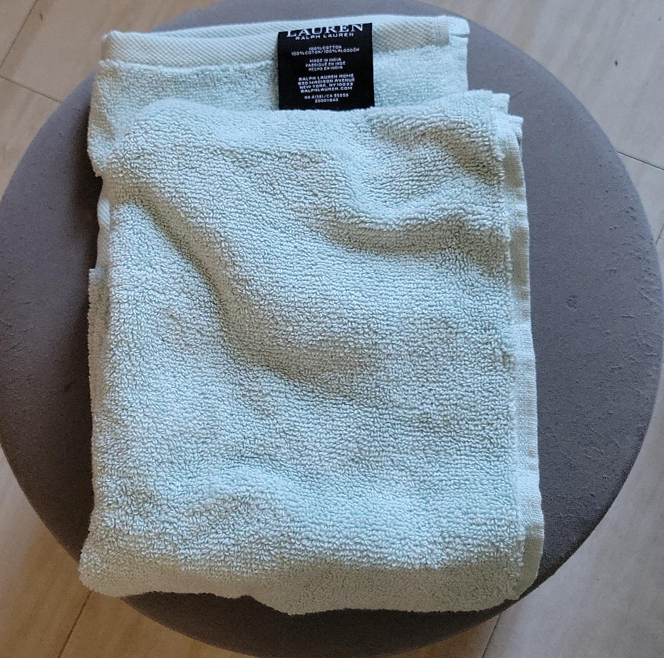 Ralph Lauren Light Blue Cotton Towel thumbnail