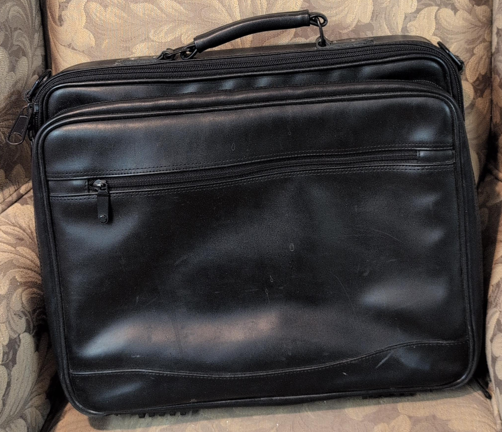 Black Leather Laptop Bag thumbnail