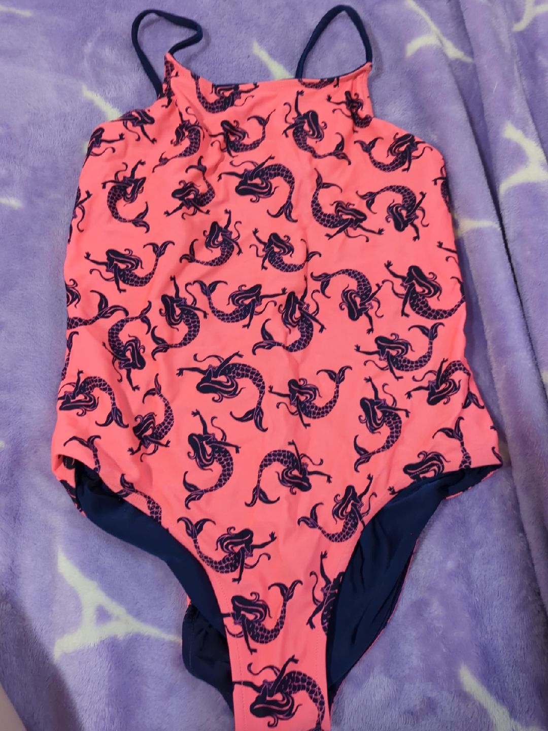 Pink Mermaid Print Swimsuit thumbnail
