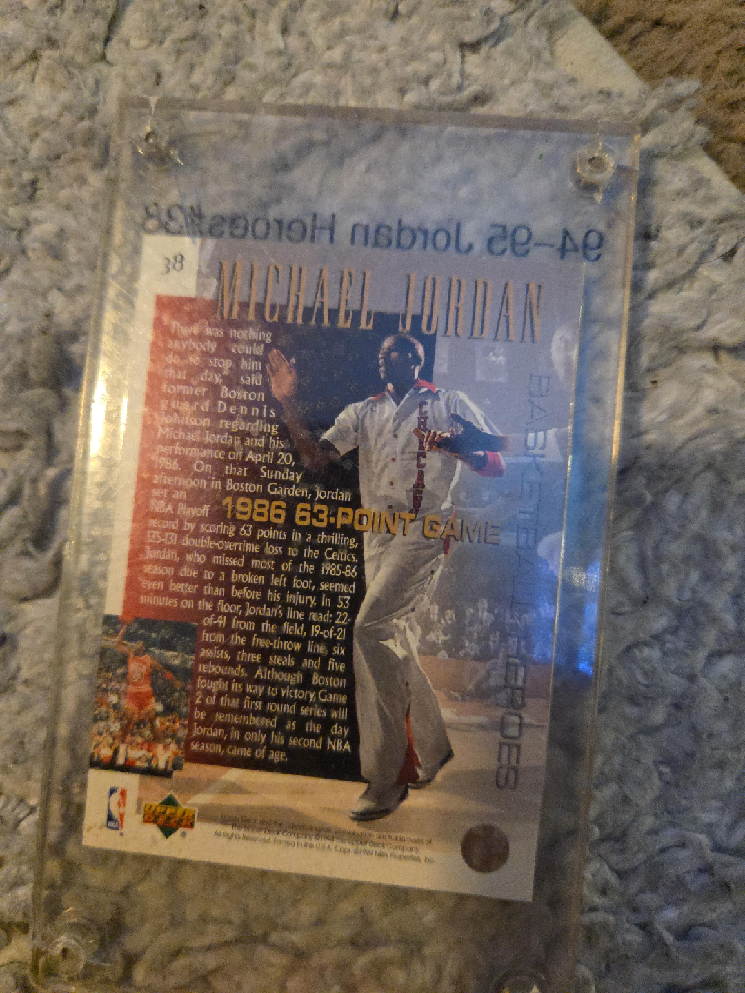 Michael Jordan 1986 63-Point Game Basketball Card image indicator(1)