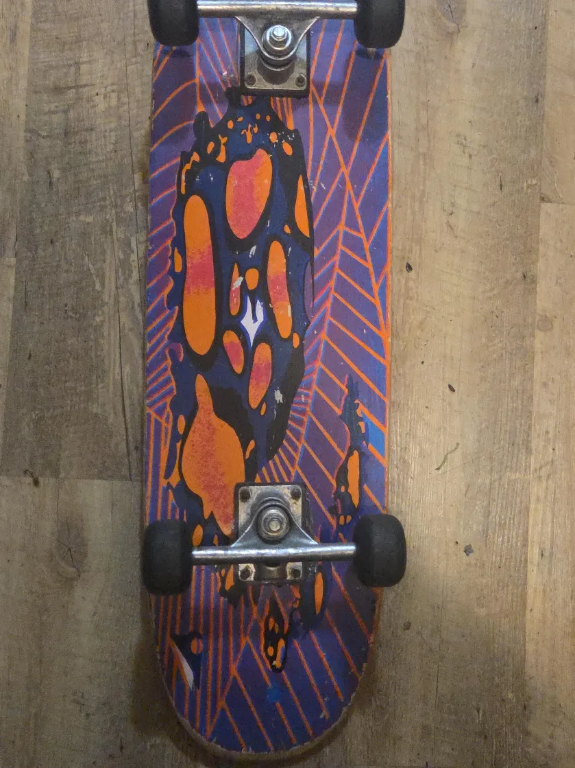 Used Skateboard - Purple & Orange