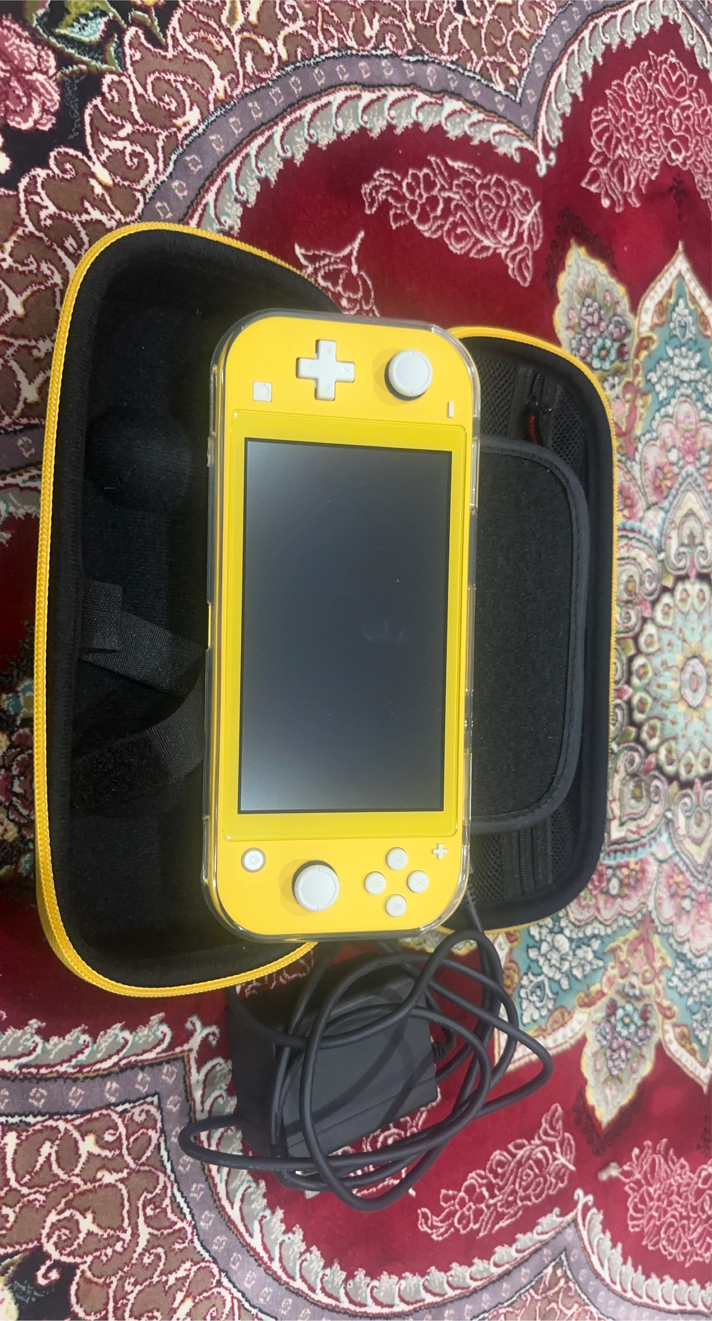 Nintendo Switch Lite Yellow with Case & Charger thumbnail