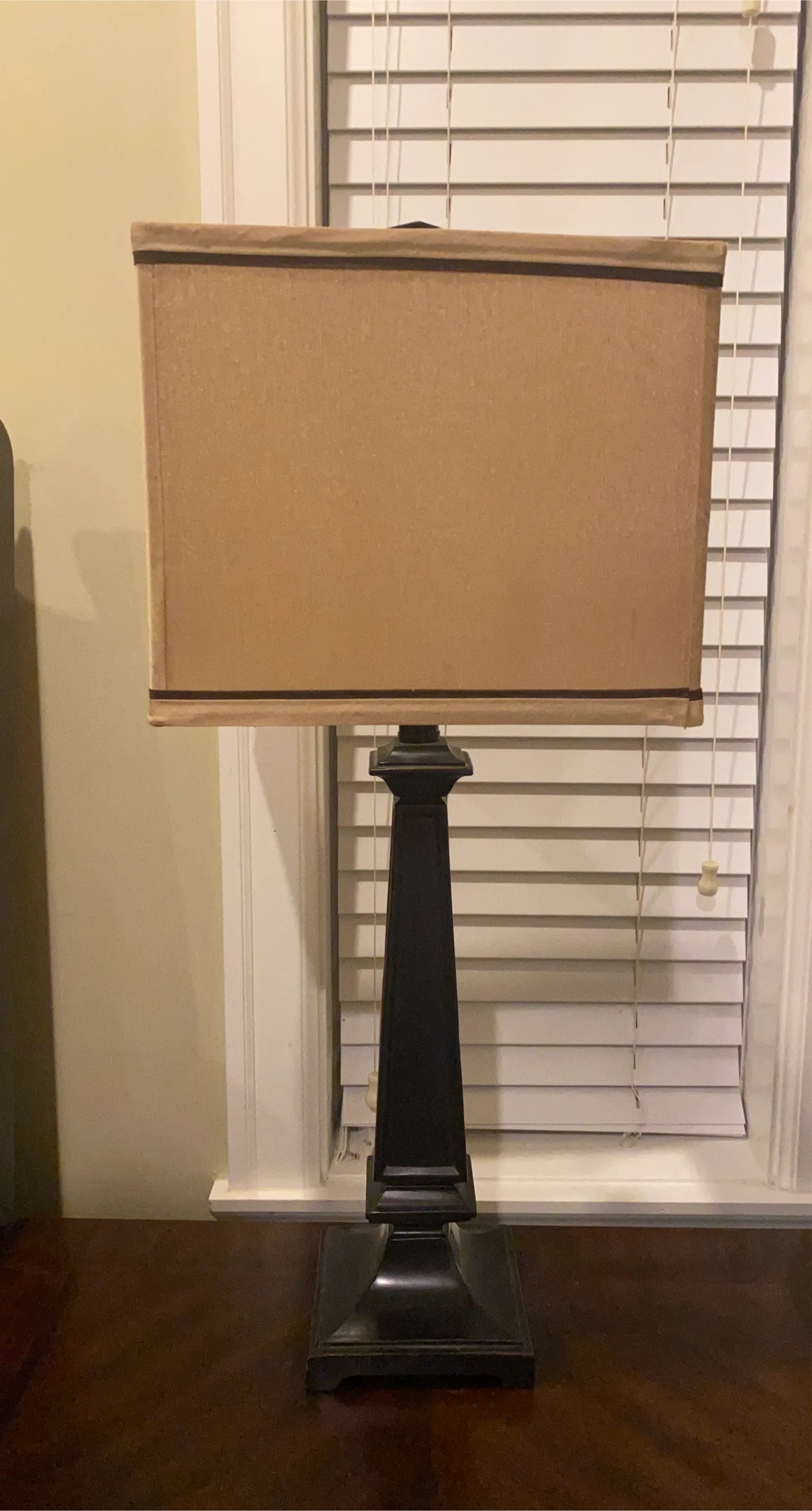 Table Lamp with Rectangular Shade