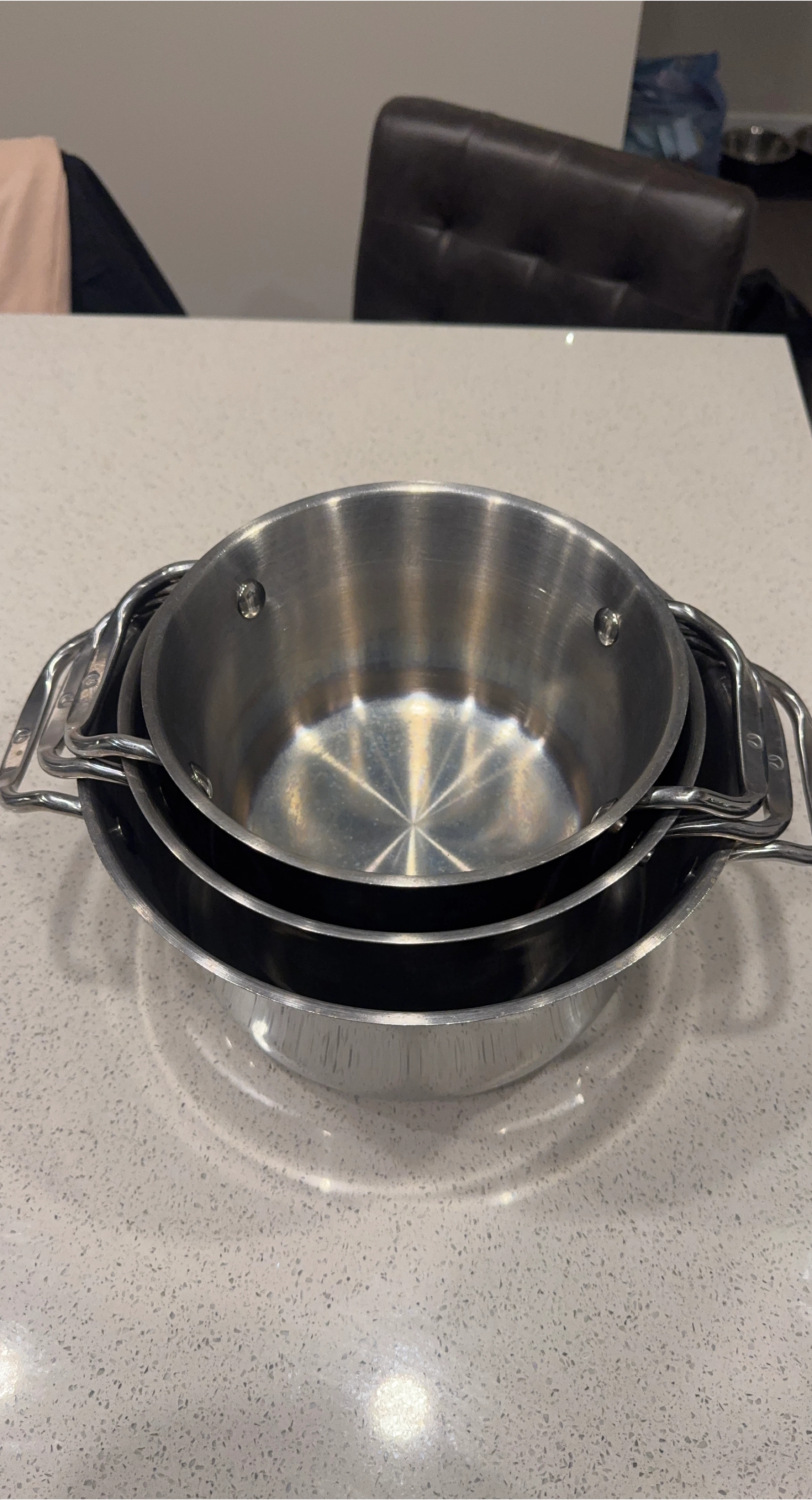 Paderno Stainless Steel Sauce Pans - Set of 3 thumbnail