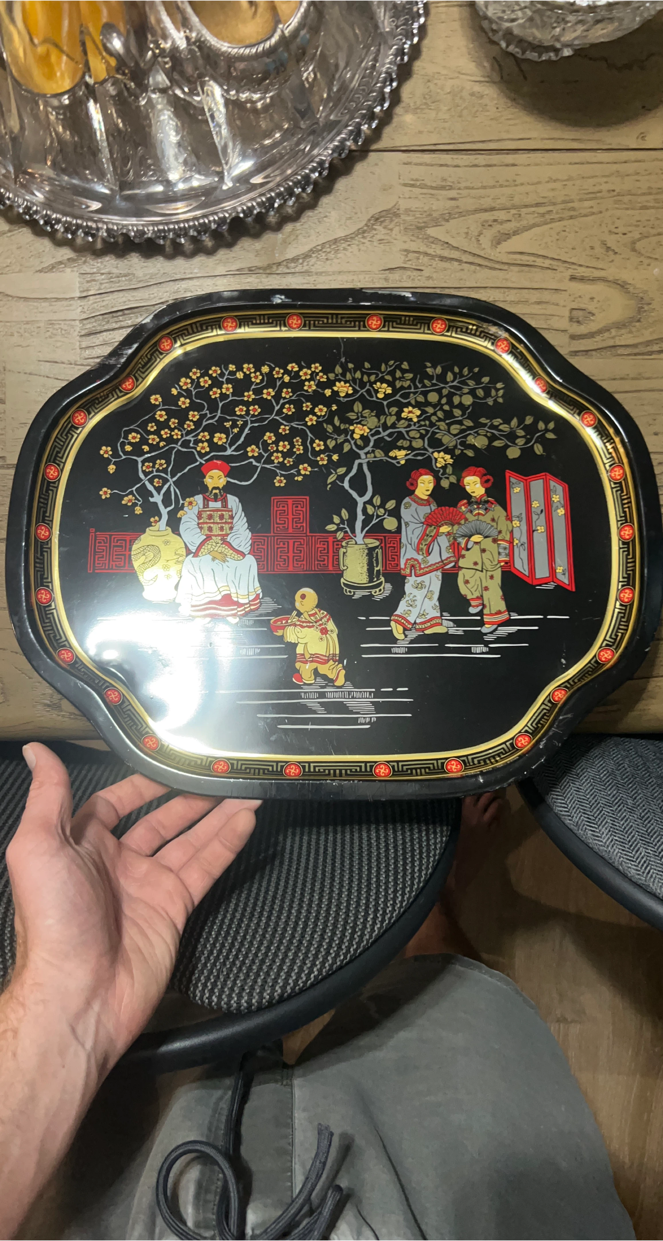 Vintage Decorative Metal Tray thumbnail