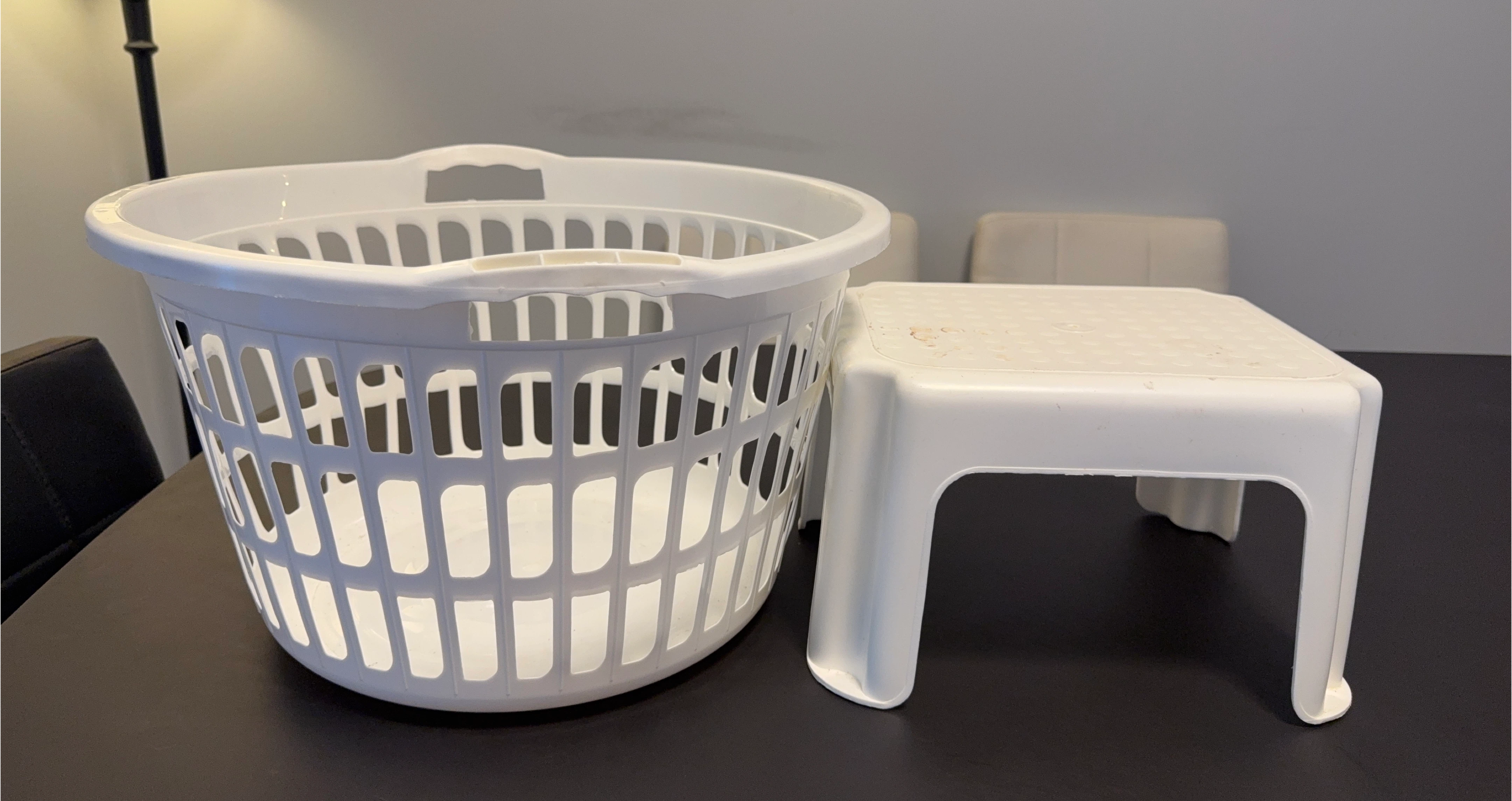 Laundry basket and step stool thumbnail